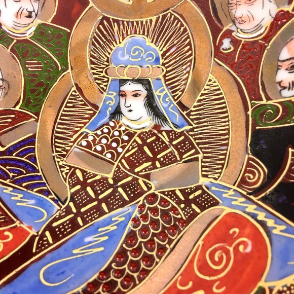 Vintage Japanese Goddess Scholars Moriage Made in Occupied Japan Cup & Saucer - Picture 6 of 11